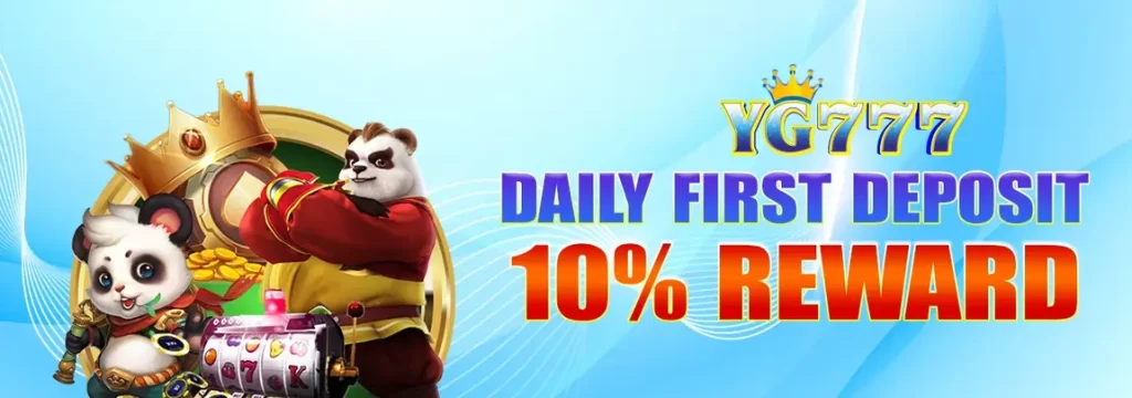 daily first deposit 10% rewards @ yg777 jackpot